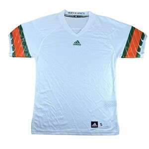 Adidas Miami Hurricanes Practice Jersey Mens Small White NCAA Football Blank